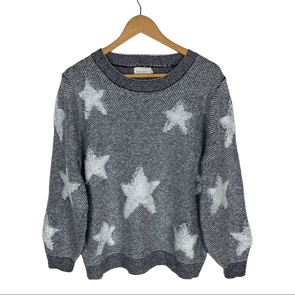 DREAMERS 3D Stars Cotton‎ Blend Sweater Size M/L